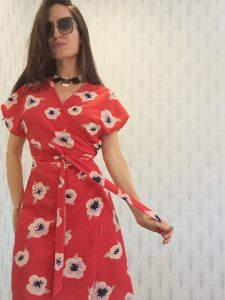 COSER VESTIDO CRUZADO con mangas estilo japonesas