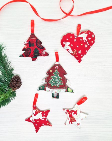 adornos de tela navidad