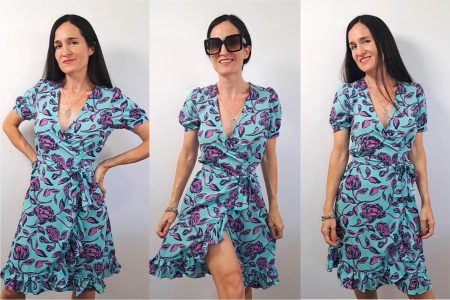 Vestido cruzado Leonie