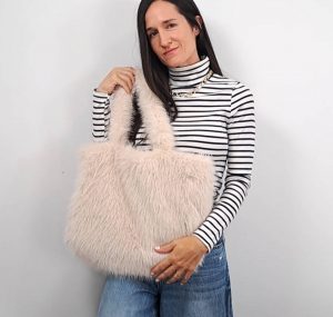 Bolso shopper de pelo vegano