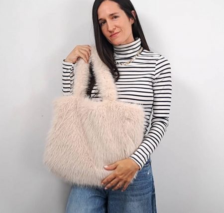 Bolso shopper de pelo vegano