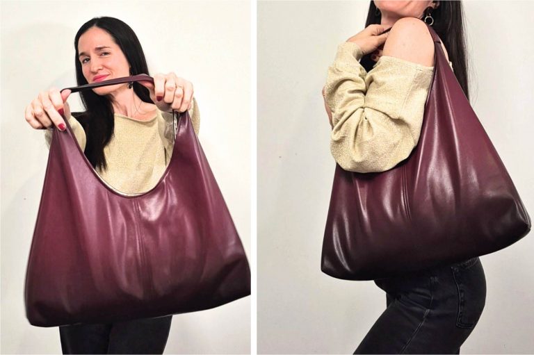 Cómo coser un bolso de polipiel sin patrón Bolso de polipiel