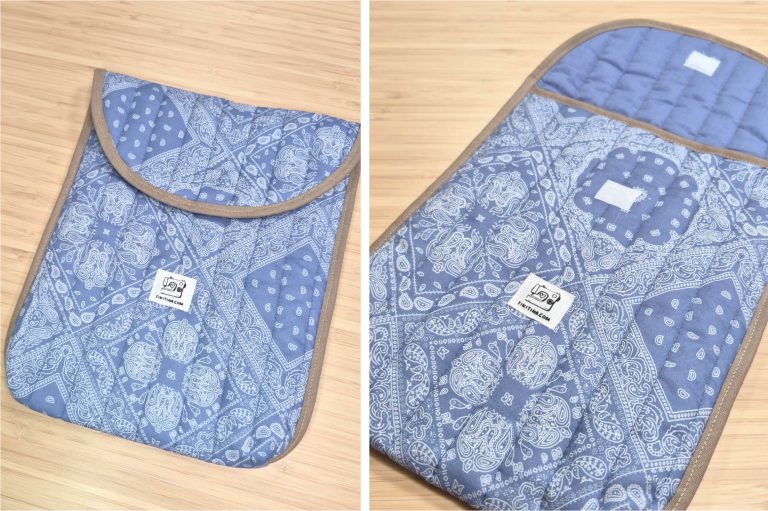 Funda acolchada con patrón gratuito