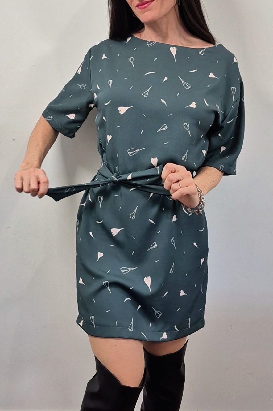 patrón vestido con cinturón gratis