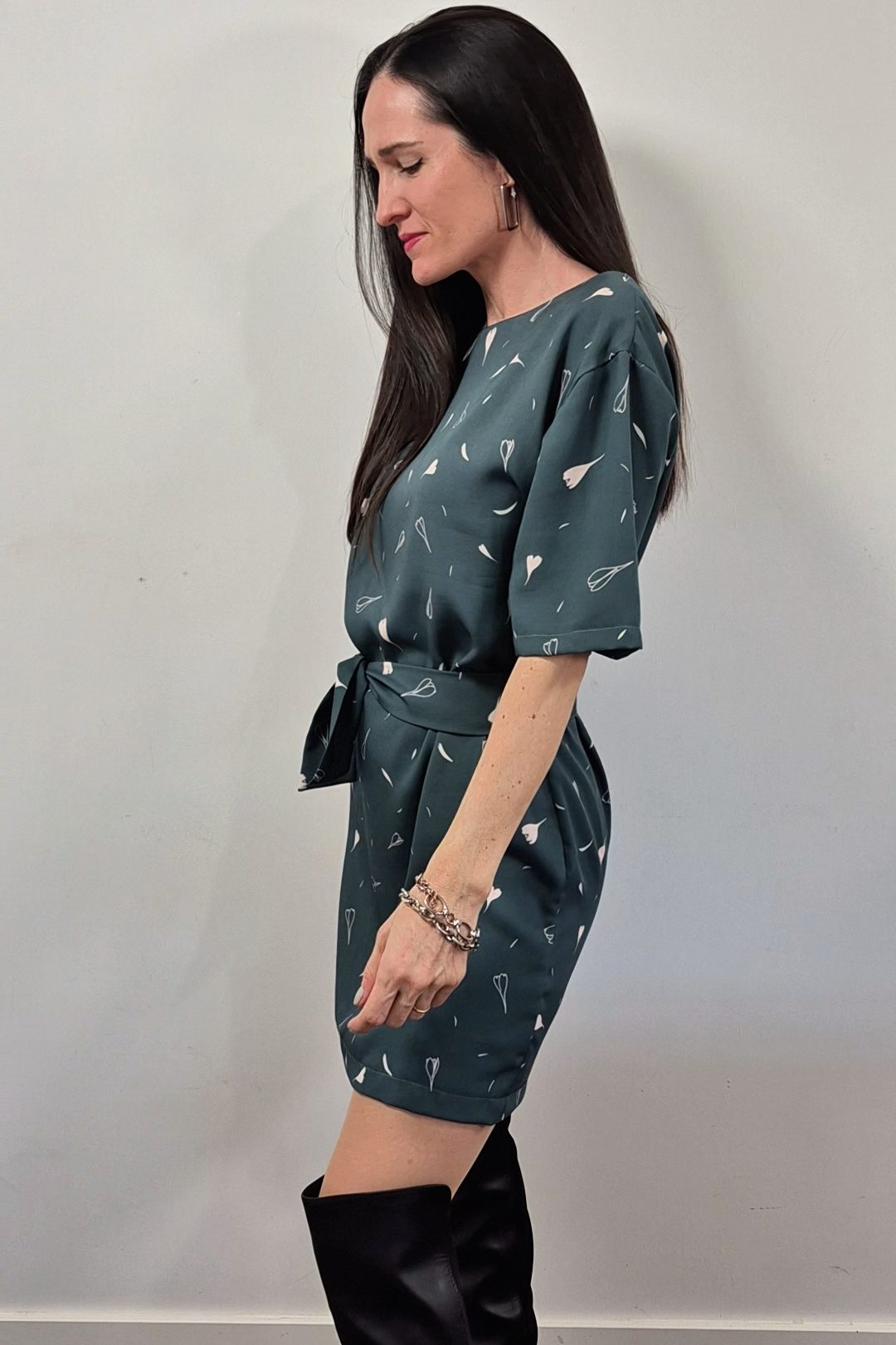 patrón vestido con cinturón gratis