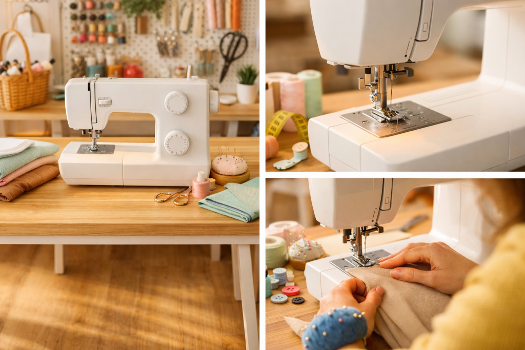 curso de costura básica con máquina de coser