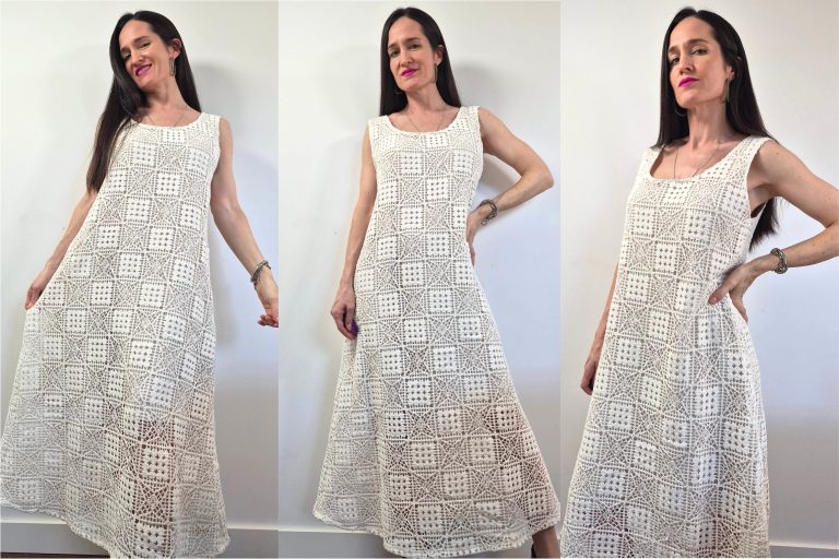 Vestido encaje crochet