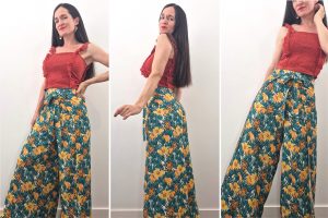 Pantalón envolvente tipo pareo