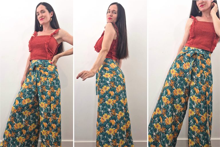 Pantalón envolvente tipo pareo Pantalón envolvente tipo pareo