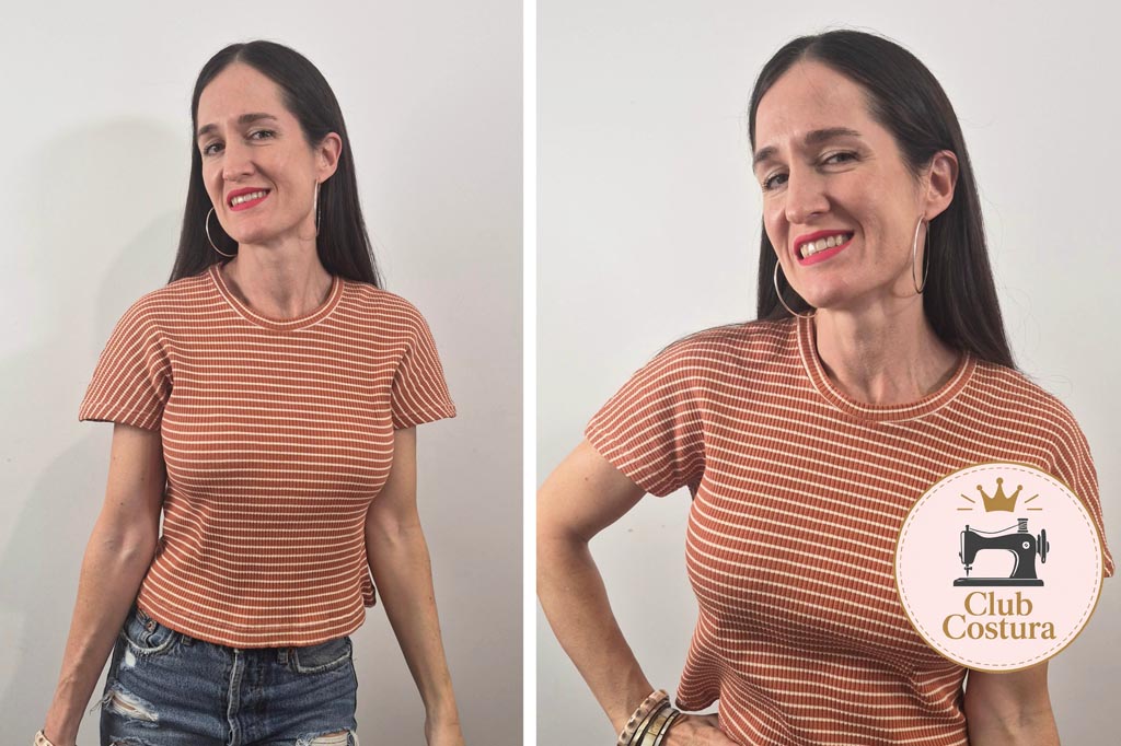 Camiseta de punto, cómoda y fácil de coser